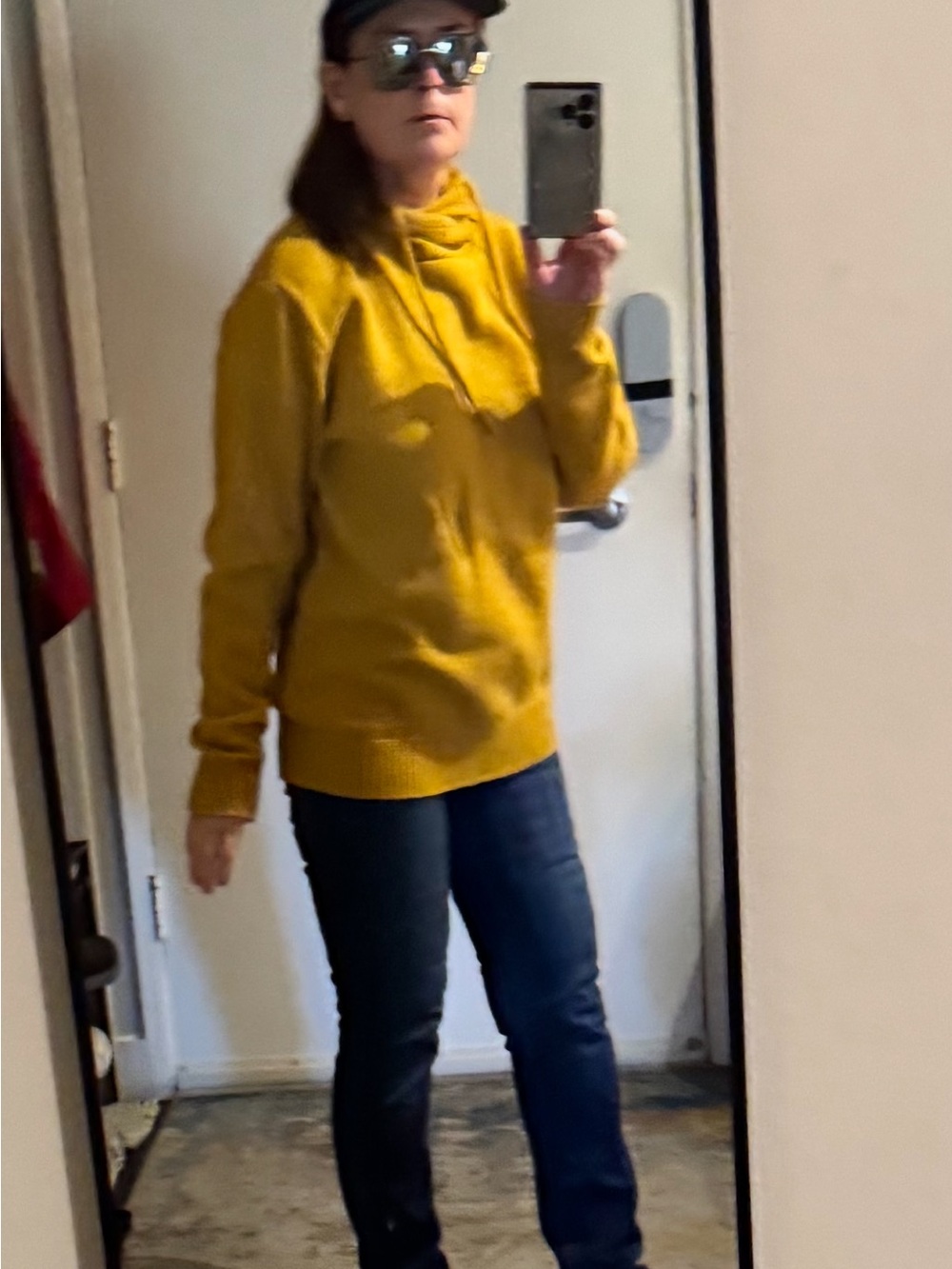 Men's Turtleneck Knit Sweater in Mustard